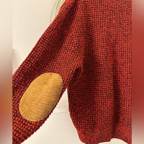 Vintage 80s American Eagle Wool-Blend Sweater with Suede Elbow Patches, Large - Picture 3 of 4